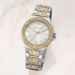  Shop Authentic Michael Kors Lennox Three Hand Silver Dial Two Tone Steel Strap Watch For Women - MK7338 - Luxxuri