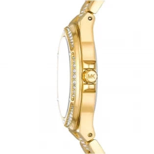  Shop Authentic Michael Kors Lenox Three Hand Silver Dial Gold Steel Strap Watch For Women - MK7361 - Luxxuri