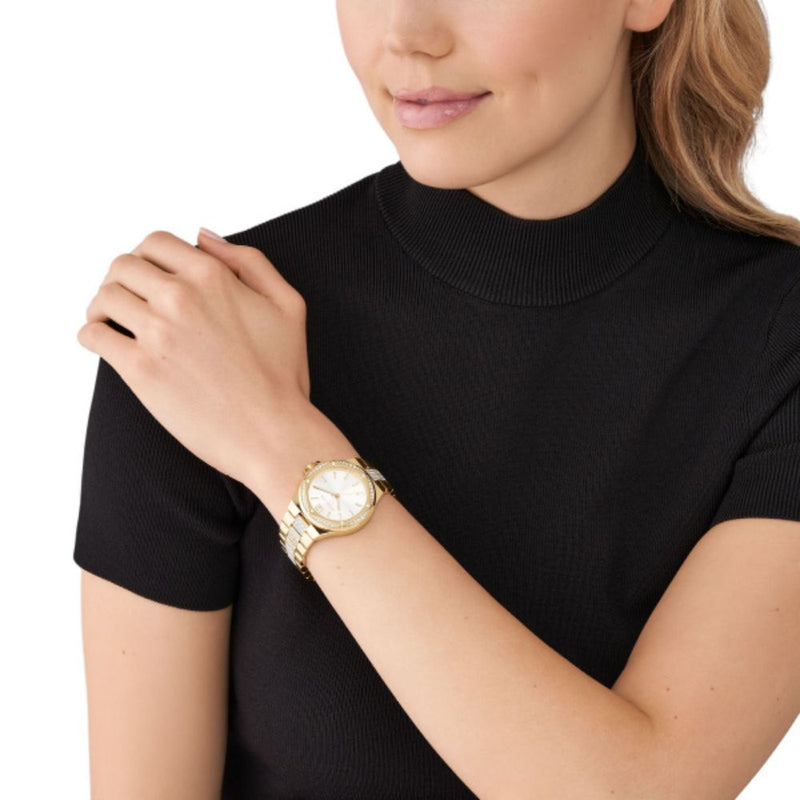  Shop Authentic Michael Kors Lennox Three-Hand Silver Dial Rose Gold Steel Strap Watch For Women - MK7362 - Luxxuri