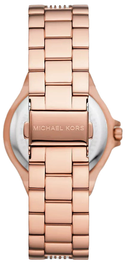  Shop Authentic Michael Kors Lennox Three-Hand Silver Dial Rose Gold Steel Strap Watch For Women - MK7362 - Luxxuri