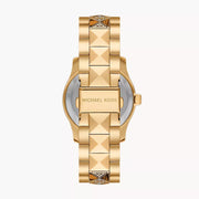  Shop Authentic Michael Kors Runway Three Hand Brown Dial Two Tone Steel Strap Watch For Women - MK7389 - Luxxuri