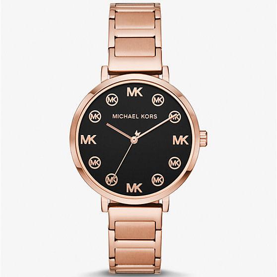  Shop Authentic Michael Kors Addyson Quartz Black Dial Gold Steel Strap Watch for Women - MK7416 - Luxxuri