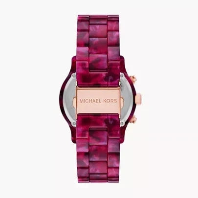  Shop Authentic Michael Kors Runway Chronograph Red Dial Red Steel Strap Watch for Women - MK7425 - Luxxuri