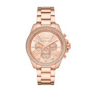  Shop Authentic Michael Kors Wren Chronograph Rose Gold Dial Rose Gold Steel Strap Watch for Women - MK7430 - Luxxuri
