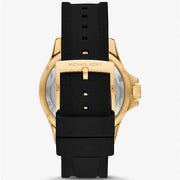  Shop Authentic Michael Kors Everest Three-Hand Crystals Black Dial Black Rubber Strap Watch for Women - MK7440 - Luxxuri