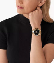  Shop Authentic Michael Kors Everest Three-Hand Crystals Black Dial Black Rubber Strap Watch for Women - MK7440 - Luxxuri