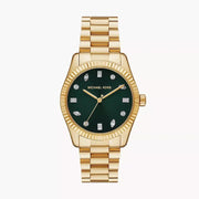  Shop Authentic Michael Kors Lexington Three Hand Green Dial Gold Steel Strap Watch For Women - MK7449 - Luxxuri