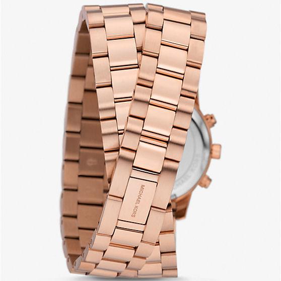  Shop Authentic Michael Kors Runway Chronograph Analog Rose Gold Dial Rose Gold Steel Strap Watch for Women - MK7453 - Luxxuri