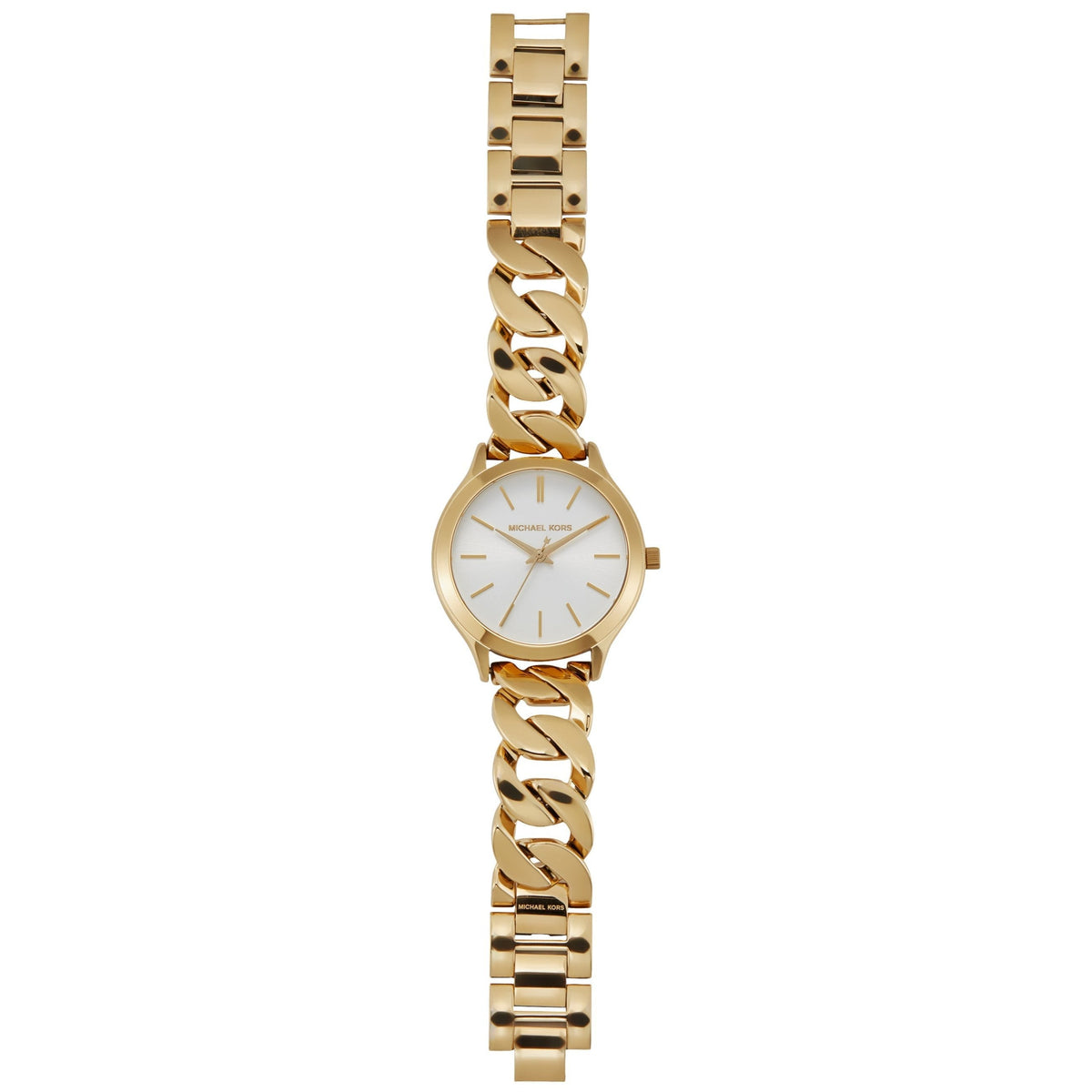  Shop Authentic Michael Kors Runway Three-Hand White Dial Gold Steel Strap Watch for Women - MK7472 - Luxxuri