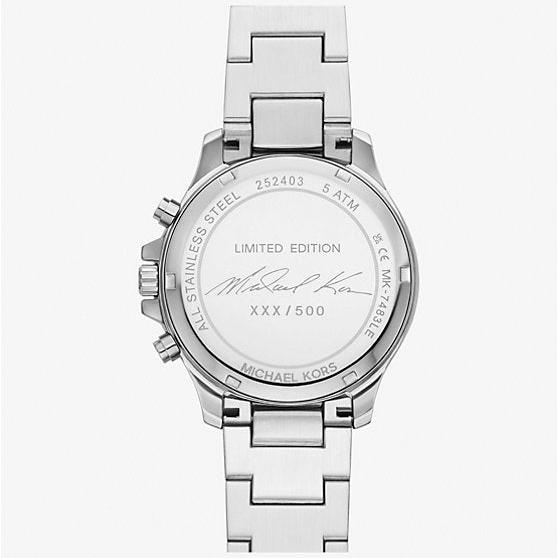  Shop Authentic Michael Kors Sage Pavé Limited Edition Crystals Silver Dial Silver Steel Strap Watch for Women - MK7483LE - Luxxuri