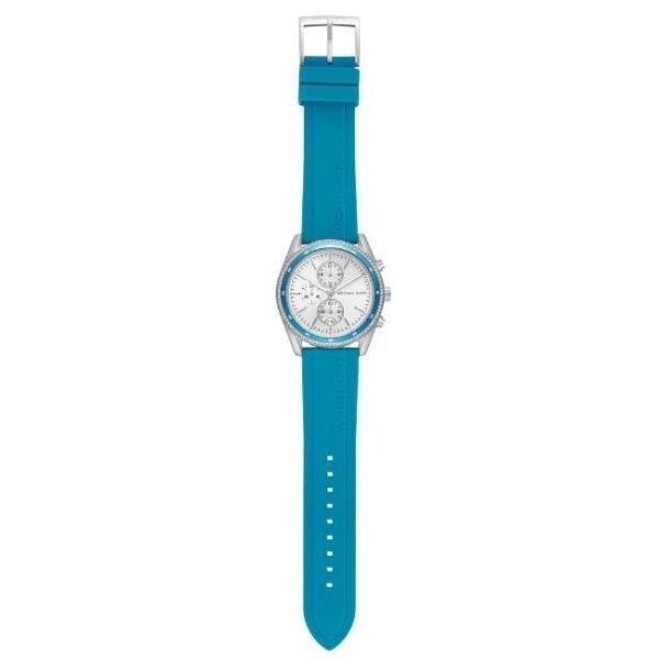  Shop Authentic Michael Kors Hadyn Analog Silver Dial Blue Rubber Strap Watch for Women - MK7485 - Luxxuri