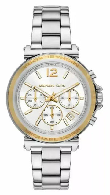  Shop Authentic Michael Kors Maren Chronograph Silver Dial Silver Steel Strap Watch for Women - MK7495 - Luxxuri