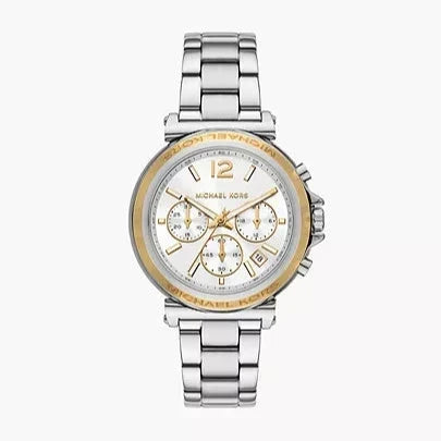  Shop Authentic Michael Kors Maren Chronograph Silver Dial Silver Steel Strap Watch for Women - MK7495 - Luxxuri