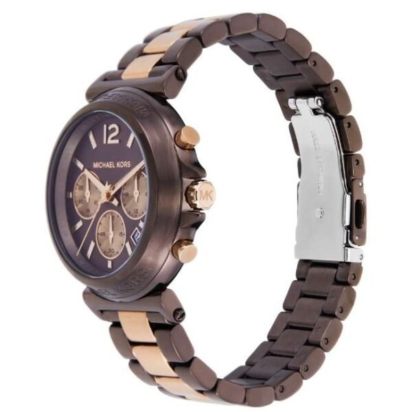  Shop Authentic Michael Kors Maren Chronograph Brown Dial Two Tone Steel Strap Watch for Women - MK7496 - Luxxuri