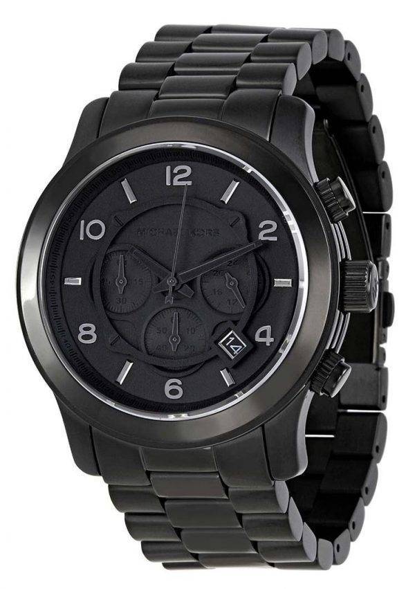  Shop Authentic Michael Kors Runway Chronograph Black Dial Black Steel Strap Watch for Men - MK8157 - Luxxuri