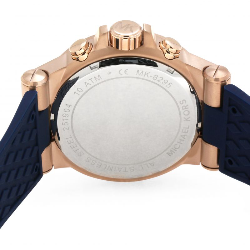  Shop Authentic Michael Kors Dylan Blue Dial Blue Rubber Strap Watch for Men - MK8295 - Luxxuri