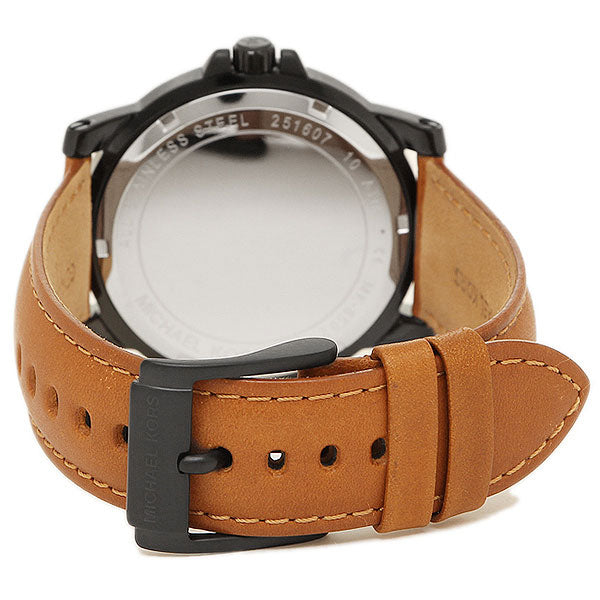  Shop Authentic Michael Kors Paxton Analog Black Dial Brown Rubber Strap Watch For Men - MK8502 - Luxxuri