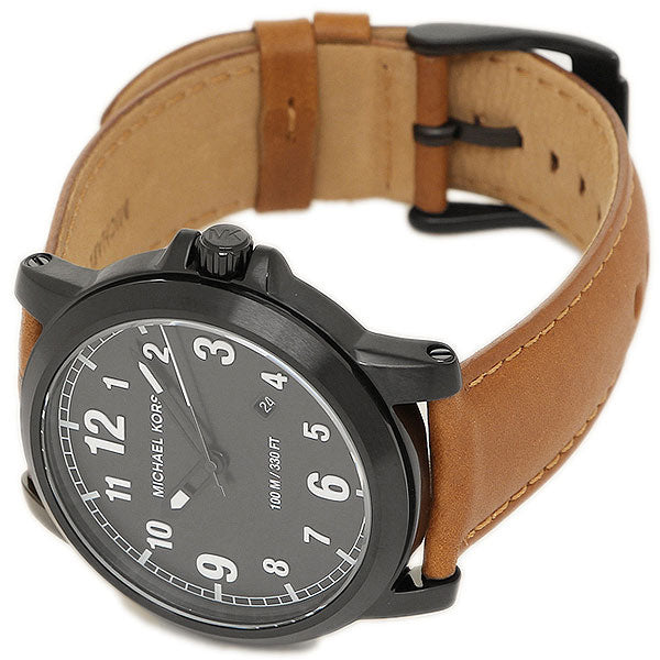  Shop Authentic Michael Kors Paxton Analog Black Dial Brown Rubber Strap Watch For Men - MK8502 - Luxxuri
