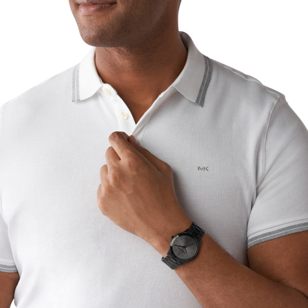  Shop Authentic Michael Kors Slim Runway Black Dial Black Steel Strap Watch for Men - MK8507 - Luxxuri