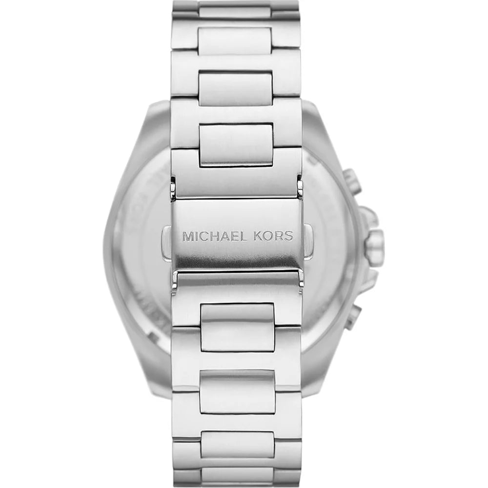  Shop Authentic Michael Kors Brecken Chronograph Silver Dial Silver Steel Strap Watch For Women - MK8562 - Luxxuri