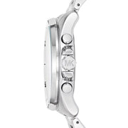  Shop Authentic Michael Kors Brecken Chronograph Silver Dial Silver Steel Strap Watch For Women - MK8562 - Luxxuri