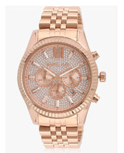  Shop Authentic Michael Kors Lexington Rose Gold Dial Rose Gold Stainless Steel Strap Watch for Men - MK8580 - Luxxuri