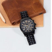  Shop Authentic Michael Kors Lexington Chronograph Black Dial Black Steel Strap Watch for Men - MK8603 - Luxxuri