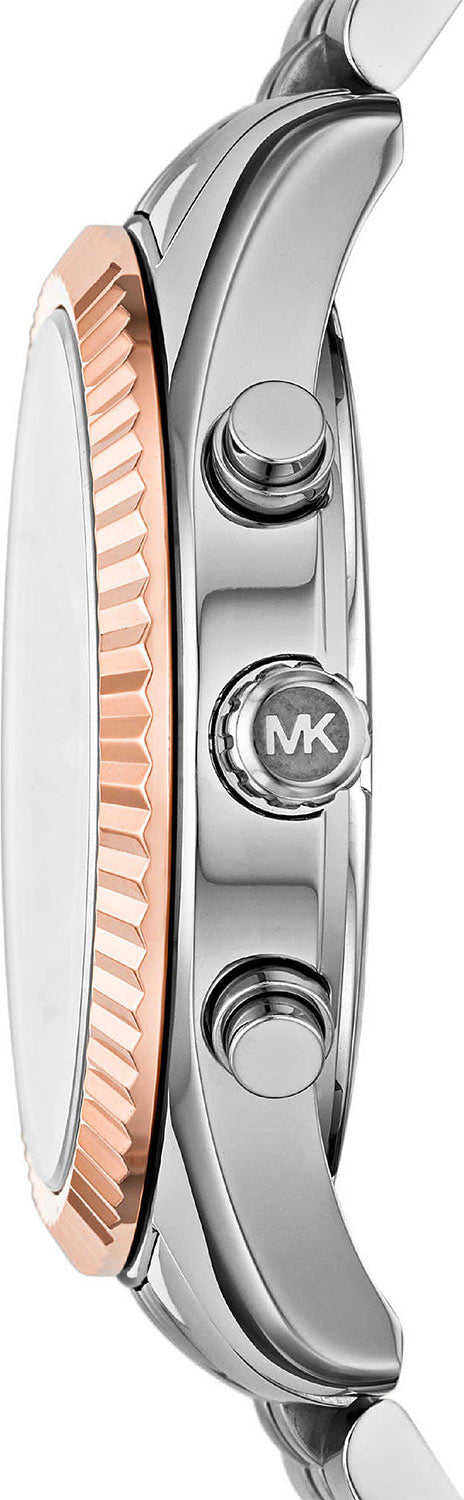  Shop Authentic Michael Kors Lexington Chronograph Blue Dial Silver Steel Strap Watch For Men - MK8689 - Luxxuri
