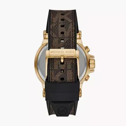  Shop Authentic Michael Kors Dylan Chronograph Black Dial Brown Rubber Strap Watch For Men - MK8904 - Luxxuri
