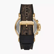  Shop Authentic Michael Kors Dylan Chronograph Black Dial Brown Rubber Strap Watch For Men - MK8904 - Luxxuri