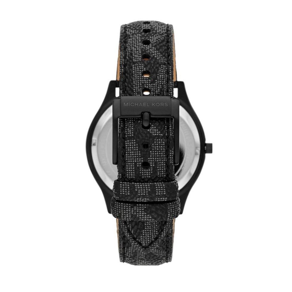  Shop Authentic Michael Kors Slim Runway Black Dial Black Leather Strap Watch For Men - MK8908 - Luxxuri