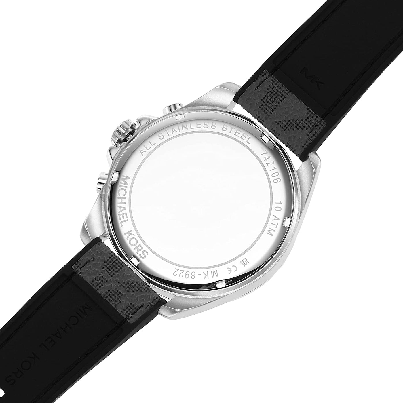  Shop Authentic Michael Kors Brecken Chronograph Silver Dial Grey Leather Strap Watch For Men - MK8922 - Luxxuri