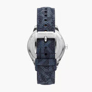  Shop Authentic Michael Kors Benning Three Hand Silver Dial Blue Leather Strap Watch For Men - MK8930 - Luxxuri