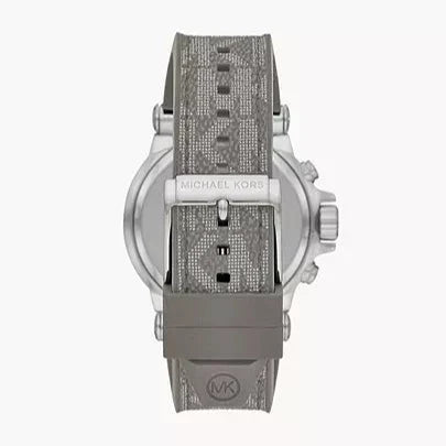  Shop Authentic Michael Kors Dylan Chronograph Grey Dial Grey PVC Strap Watch For Men - MK8935 - Luxxuri