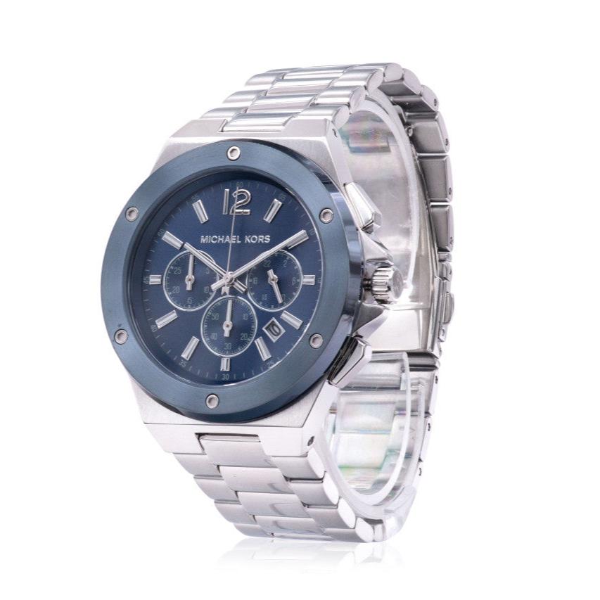  Shop Authentic Michael Kors Lennox Chronograph Blue Dial Silver Steel Strap Watch For Men - MK8938 - Luxxuri