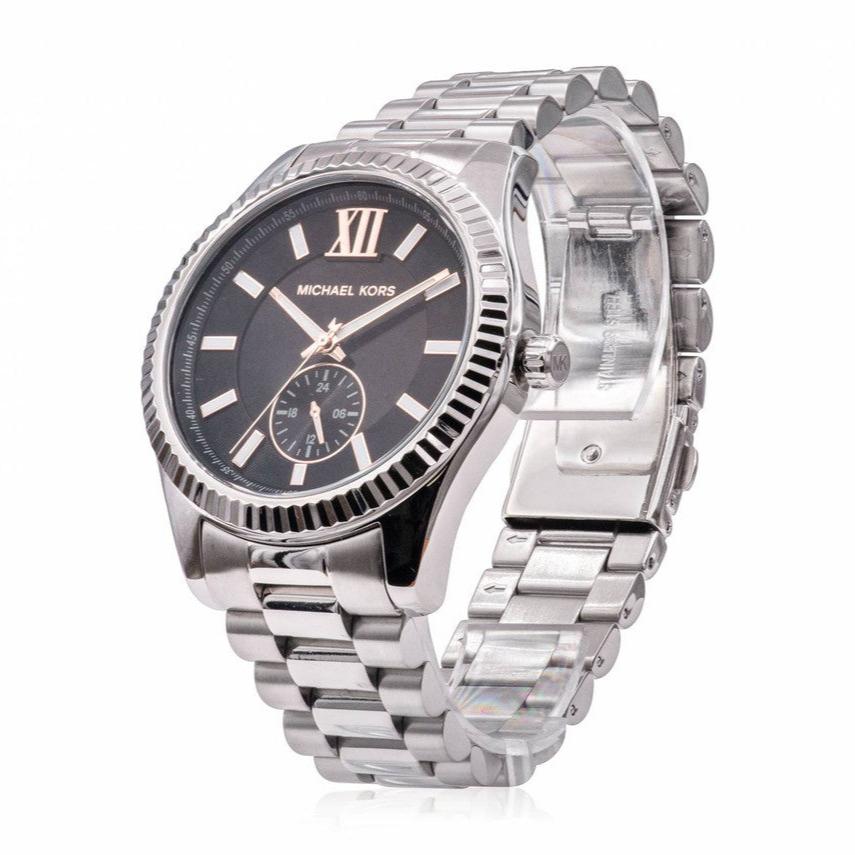  Shop Authentic Michael Kors Lexington Quartz Black Dial Silver Steel Strap Watch For Women - MK8946 - Luxxuri