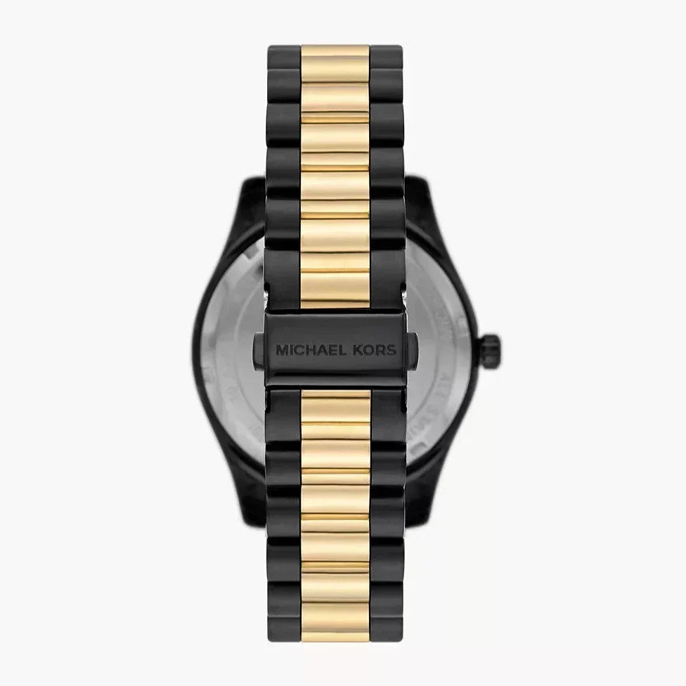  Shop Authentic Michael Kors Lexington Quartz Black Dial Two Tone Steel Strap Watch For Men - MK8948 - Luxxuri