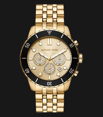  Shop Authentic Michael Kors Cunningham Chronograph Gold Dial Gold Steel Strap Watch For Men - MK8963 - Luxxuri