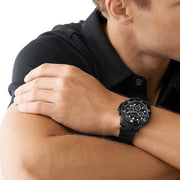  Shop Authentic Michael Kors Everest Chronograph Black Dial Black Silicone Strap Watch For Men - MK8980 - Luxxuri