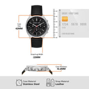  Shop Authentic Michael Kors Sullivan Chronograph Black Dial Black Leather Strap Watch For Men - MK8997 - Luxxuri