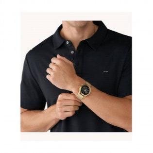  Shop Authentic Michael Kors Slim Runway Chronograph Black Dial Gold Mesh Strap Watch For Men - MK9057 - Luxxuri
