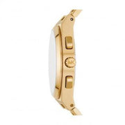  Shop Authentic Michael Kors Lennox Chronograph White Dial Gold Steel Strap Watch For Men - MK9120 - Luxxuri