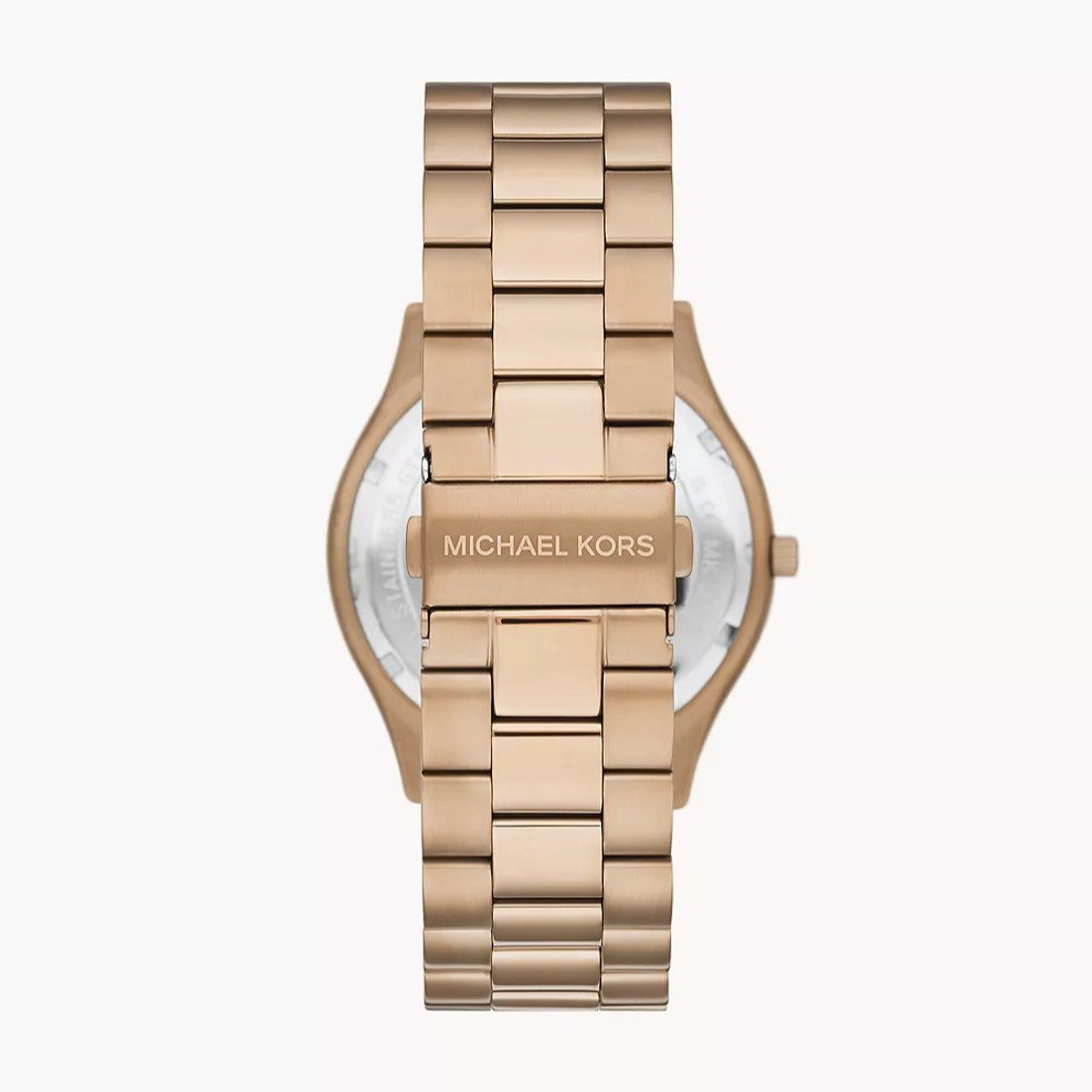  Shop Authentic Michael Kors Slim Runway Three-Hand Gold Dial Gold Steel Strap Watch for Women - MK9122 - Luxxuri