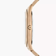  Shop Authentic Michael Kors Slim Runway Three-Hand Gold Dial Gold Steel Strap Watch for Women - MK9122 - Luxxuri