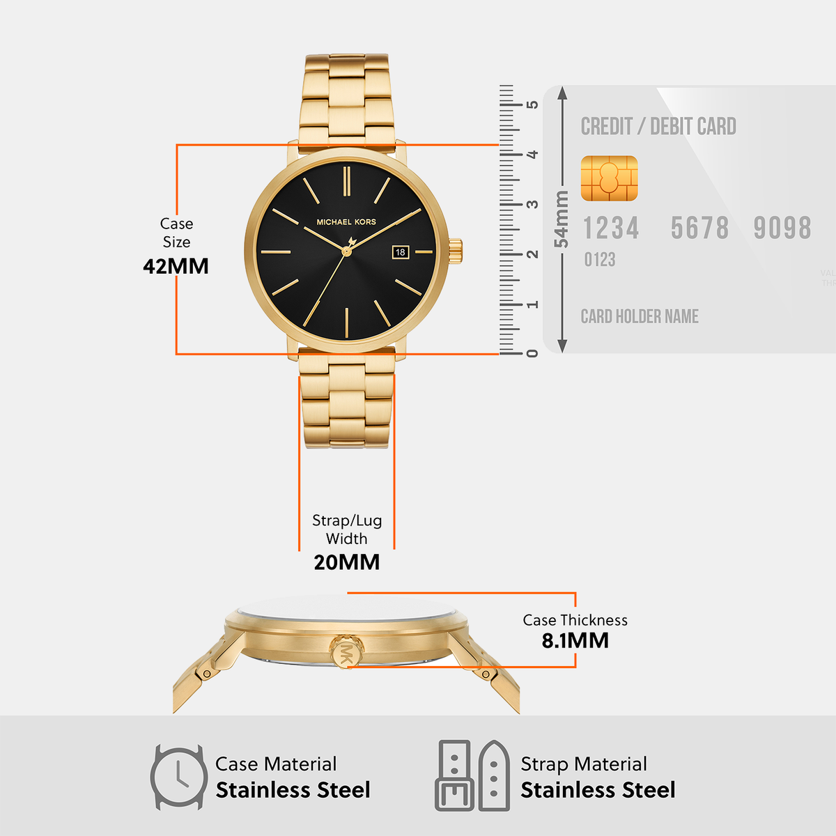  Shop Authentic Michael Kors Blake Quartz Black Dial Gold Steel Strap Watch for Men - MK9136 - Luxxuri