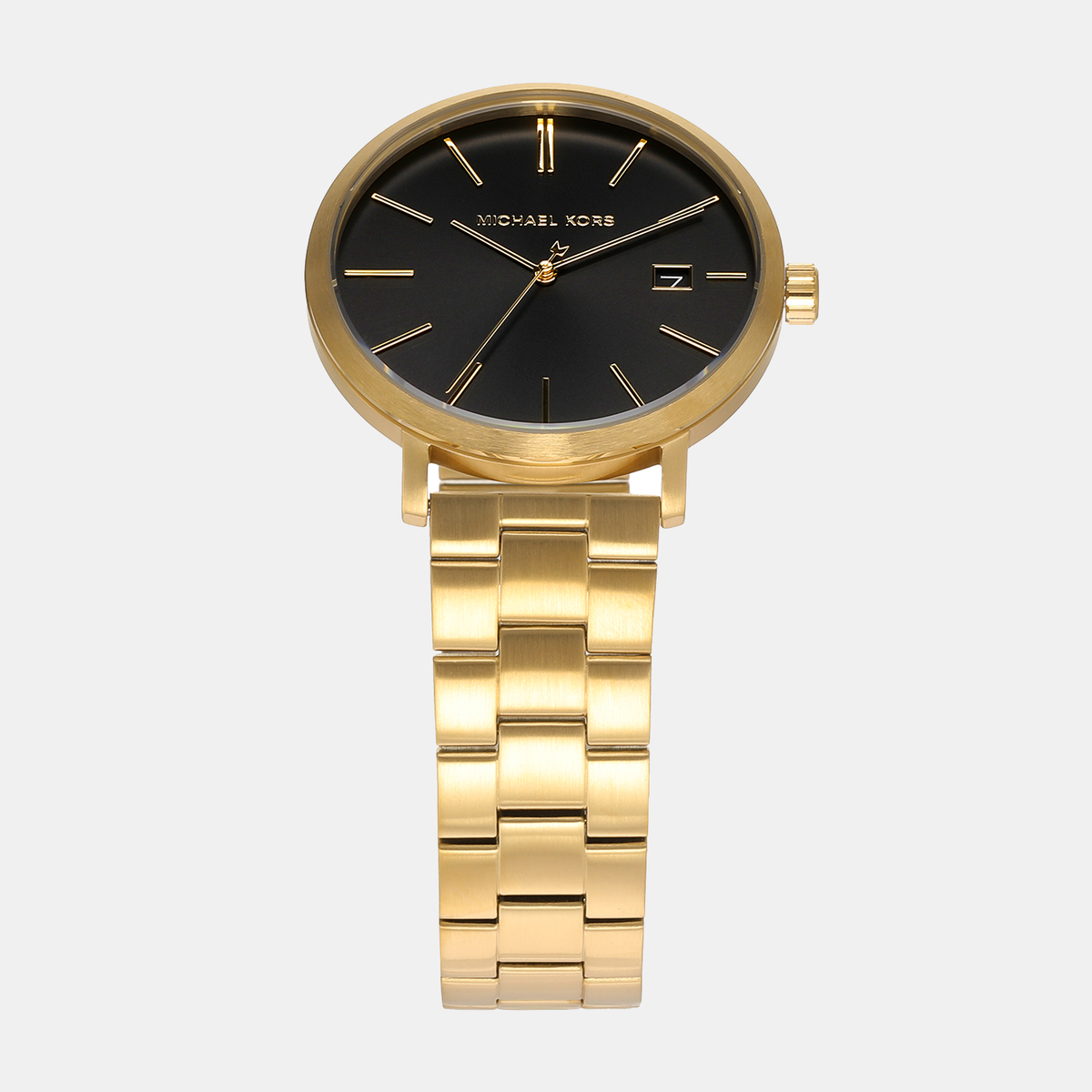  Shop Authentic Michael Kors Blake Quartz Black Dial Gold Steel Strap Watch for Men - MK9136 - Luxxuri