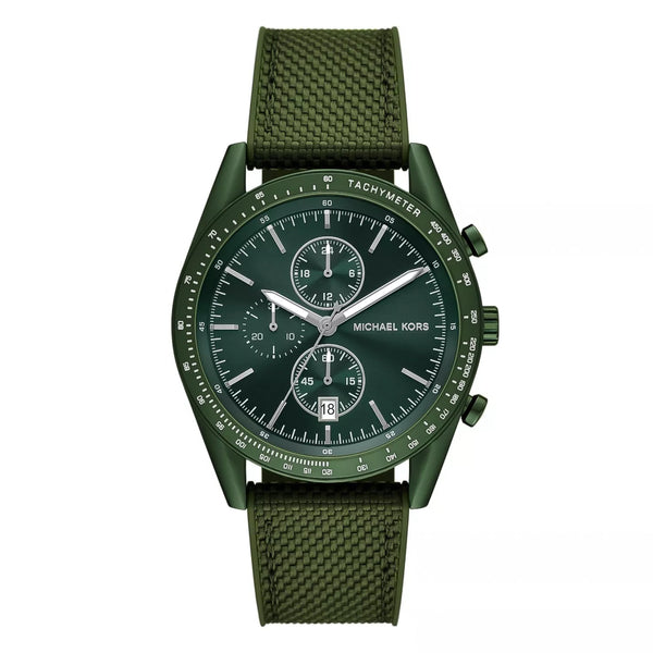  Shop Authentic Michael Kors Accelerator Chronograph Green Dial Green Nylon Strap Watch for Men - MK9144 - Luxxuri