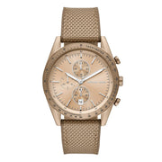  Shop Authentic Michael Kors Warren Chronograph Beige Dial Beige Nylon Strap Watch for Men - MK9145 - Luxxuri