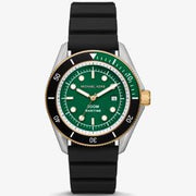  Shop Authentic Michael Kors Maritime Analog Green Dial Black Silicone Strap Watch for Men - MK9158 - Luxxuri