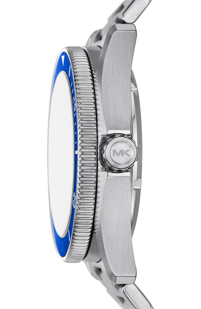  Shop Authentic Michael Kors Maritime Three-Hand Blue Dial Silver Steel Strap Watch for Men - MK9160 - Luxxuri